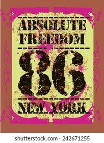 absolute freedom graphic design vector art