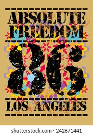 absolute freedom graphic design vector art
