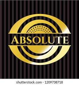 Absolute gold badge or emblem