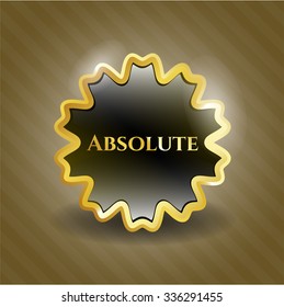 Absolute gold badge or emblem