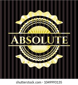 Absolute gold emblem or badge