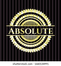 Absolute golden badge or emblem. Vector Illustration. Detailed.
