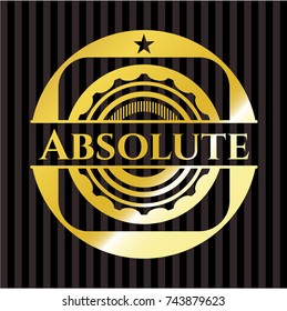 Absolute golden emblem or badge
