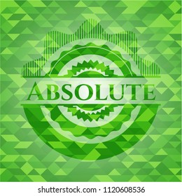 Absolute green mosaic emblem