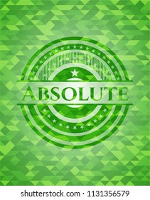 Absolute green mosaic emblem