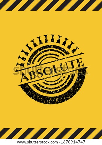 Absolute grunge warning sign emblem. Vector Illustration. Detailed.