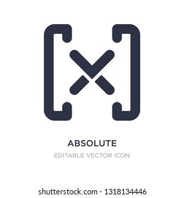 absolute icon on white background. Simple element illustration from Signs concept. absolute icon symbol design.
