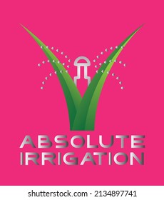 Absolute Irrigation modern logo design