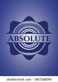 Absolute with jean texture. Vector Illustration. Detailed.
