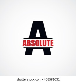 absolute letter A logotype - logo sign theme