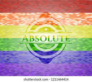 Absolute lgbt colors emblem 