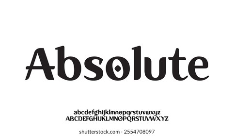 Absolute, luxury font alphabet logo. Typography beauty fashion elegant minimalist serif italic fonts decorative wedding vintage retro logos. vector illustration

