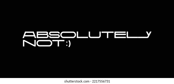 absolute not word logo design with black background template svg