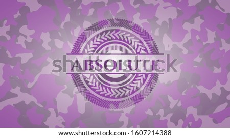 Absolute pink and purple on camo pattern. Vector Illustration. Detailed.