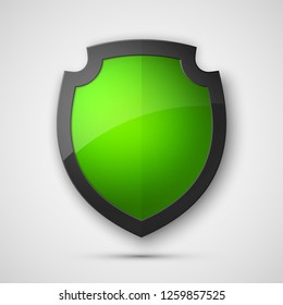Absolute protection guard shield concept. Safety vector badge abstract protection icon Privacy banner shield. Security label sign. Defense tag presentation sticker shield. Defense safeguard sign badge