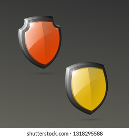 Absolute protection guard shield concept. Safety vector badge abstract protection icon Privacy banner shield. Security label sign. Defense tag presentation sticker shield. Defense safeguard sign badge