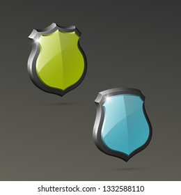 Absolute protection guard shield concept. Safety vector badge abstract protection icon Privacy banner shield. Security label sign. Defense tag presentation sticker shield. Defense safeguard sign badge