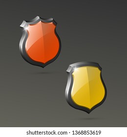 Absolute protection guard shield concept. Safety vector badge abstract protection icon Privacy banner shield. Security label sign. Defense tag presentation sticker shield. Defense safeguard sign badge