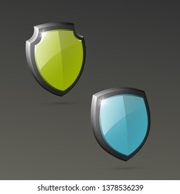 Absolute protection guard shield concept. Safety vector badge abstract protection icon Privacy banner shield. Security label sign. Defense tag presentation sticker shield. Defense safeguard sign badge