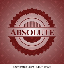 Absolute realistic red emblem
