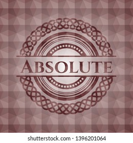 Absolute red badge with geometric pattern. Seamless.