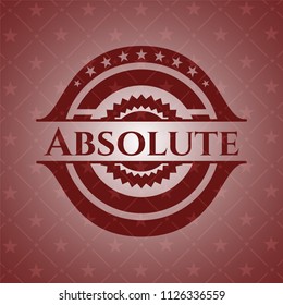 Absolute retro style red emblem