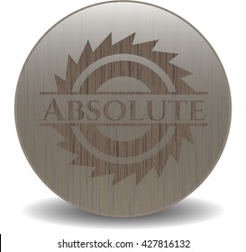 Absolute retro style wood emblem