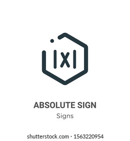 Absolute sign vector icon on white background. Flat vector absolute sign icon symbol sign from modern signs collection for mobile concept and web apps design.