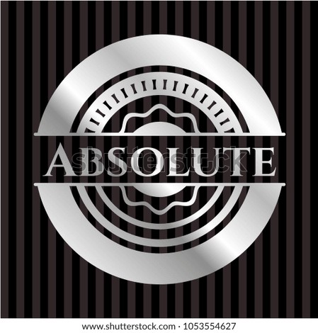 Absolute silver badge or emblem