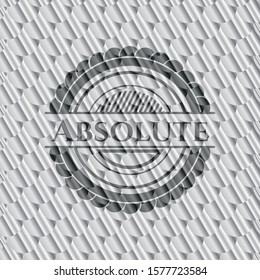 Absolute silver color emblem. Scales pattern. Vector Illustration. Detailed.