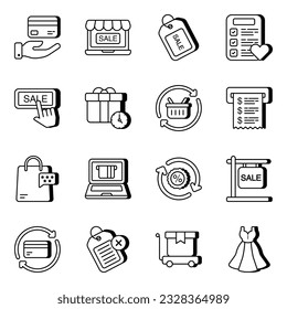An absolute vector set titled as shopping is very much handy for utilization.