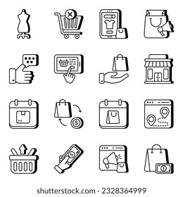 An absolute vector set titled as shopping is very much handy for utilization.