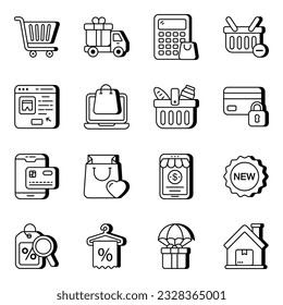 An absolute vector set titled as shopping is very much handy for utilization.