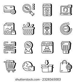 An absolute vector set titled as shopping is very much handy for utilization.