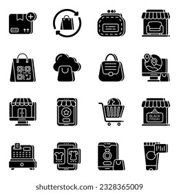 An absolute vector set titled as shopping is very much handy for utilization.