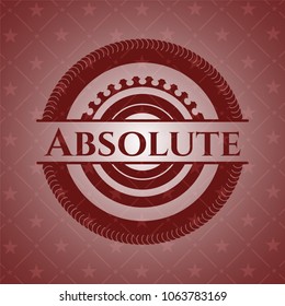 Absolute vintage red emblem