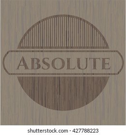Absolute vintage wood emblem