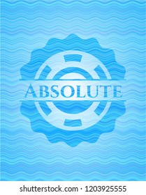 Absolute water wave concept emblem background.