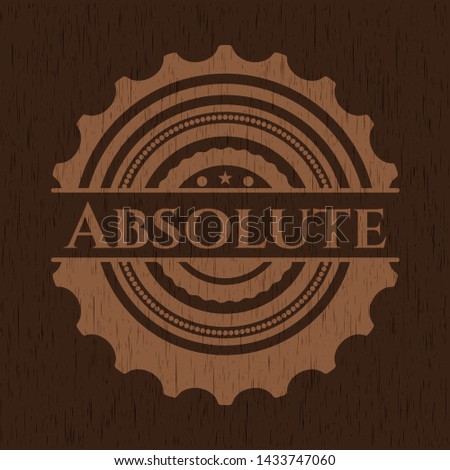 Absolute wooden emblem. Retro. Vector Illustration.