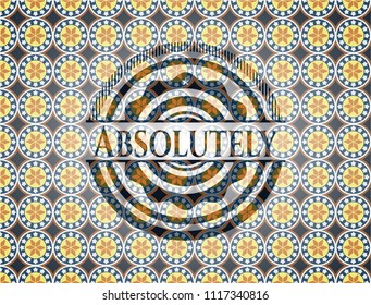 Absolutely arabesque style emblem. arabic decoration.