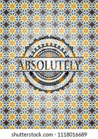 Absolutely arabic emblem. Arabesque decoration.
