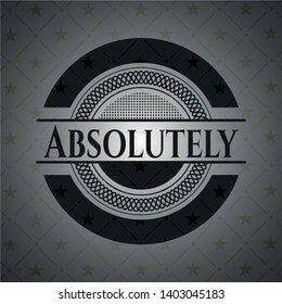 Absolutely black emblem. Vector Illustration. Detailed.