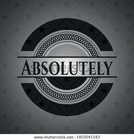 Absolutely black emblem. Vector Illustration. Detailed.