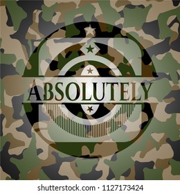 Absolutely camouflaged emblem