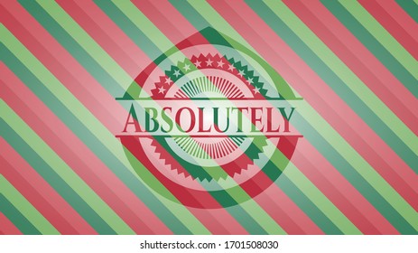 Absolutely christmas emblem. Vector Illustration. Detailed.