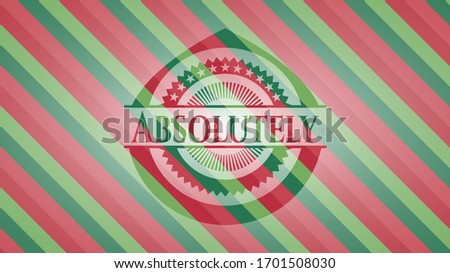 Absolutely christmas emblem. Vector Illustration. Detailed.