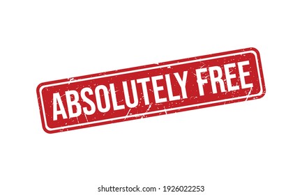 Absolutely Free Rubber Grunge Stamp Seal Stock Vector
