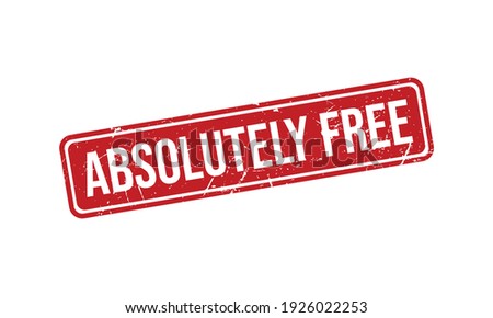 Absolutely Free Rubber Grunge Stamp Seal Stock Vector