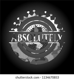 Absolutely grey camouflage emblem