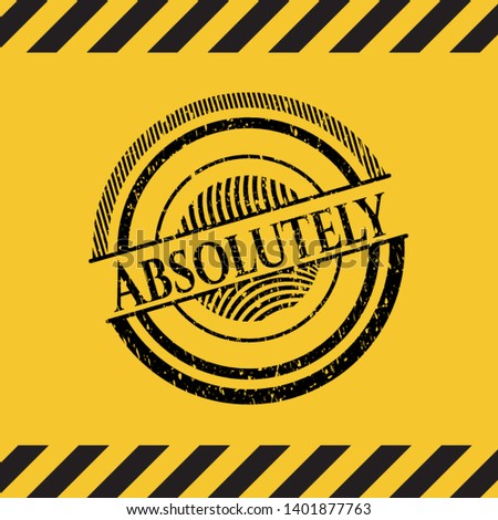 Absolutely inside warning sign, black grunge emblem. Vector Illustration. Detailed.